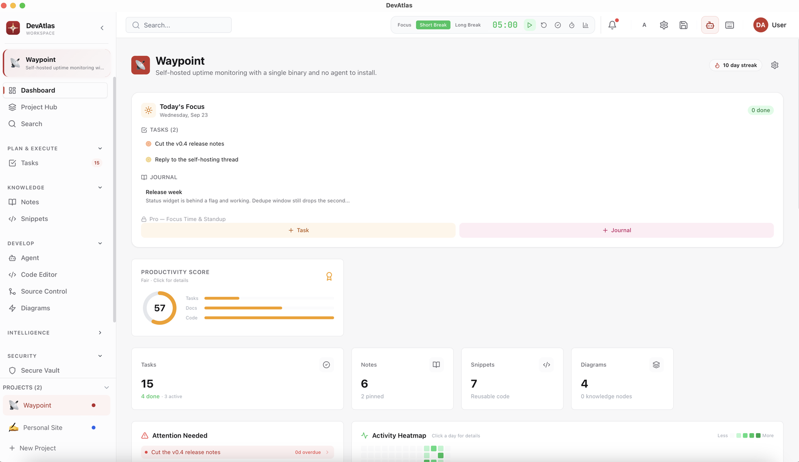 DevAtlas Dashboard