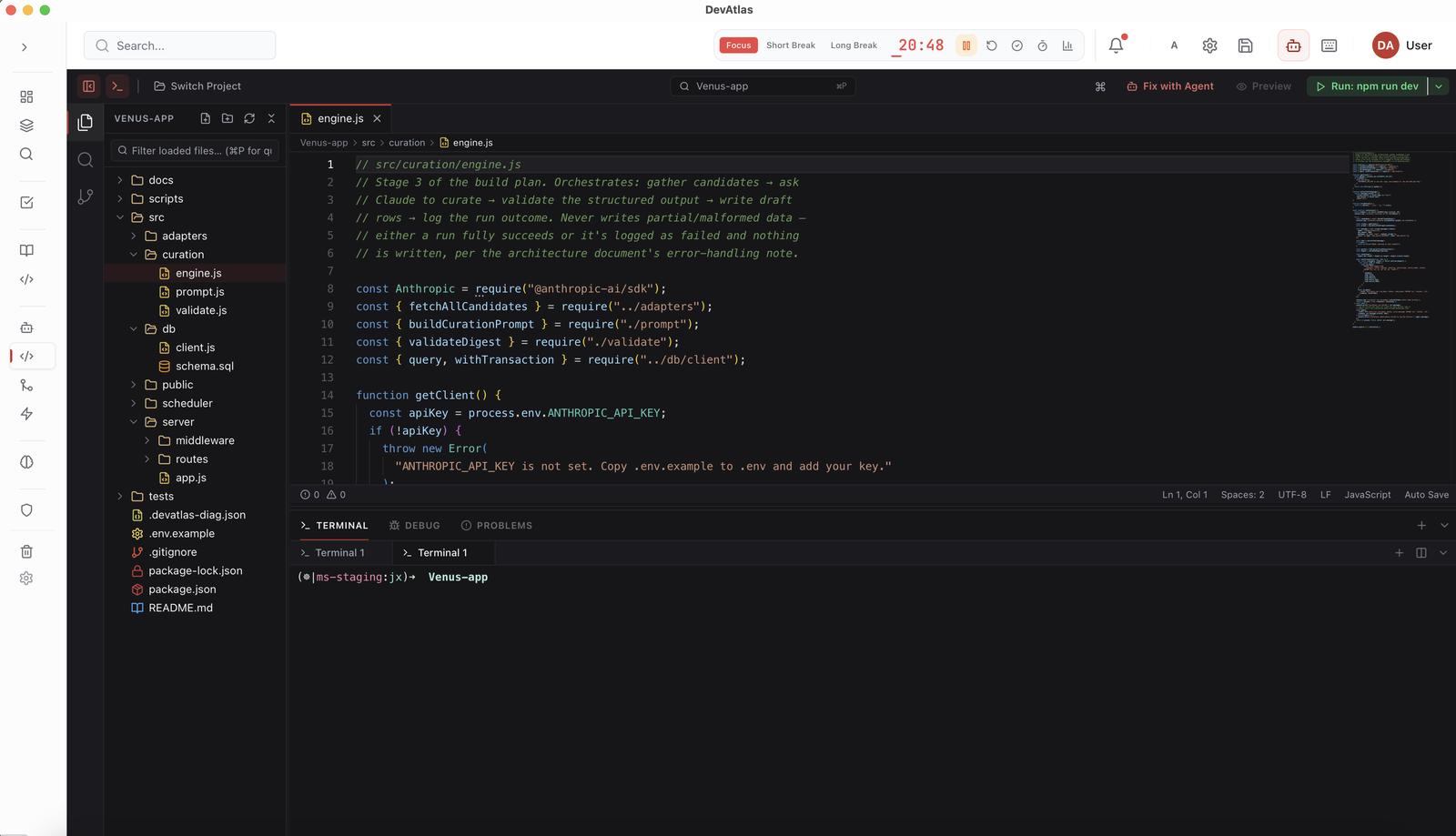 DevAtlas Code Editor